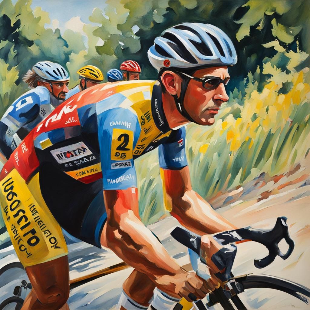 Hunter Races France in Soapbox Car: Gouache Watercolor