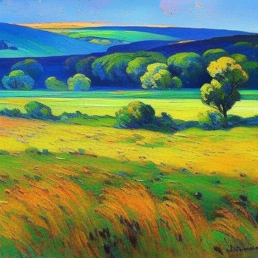 Field in Impressionism style.