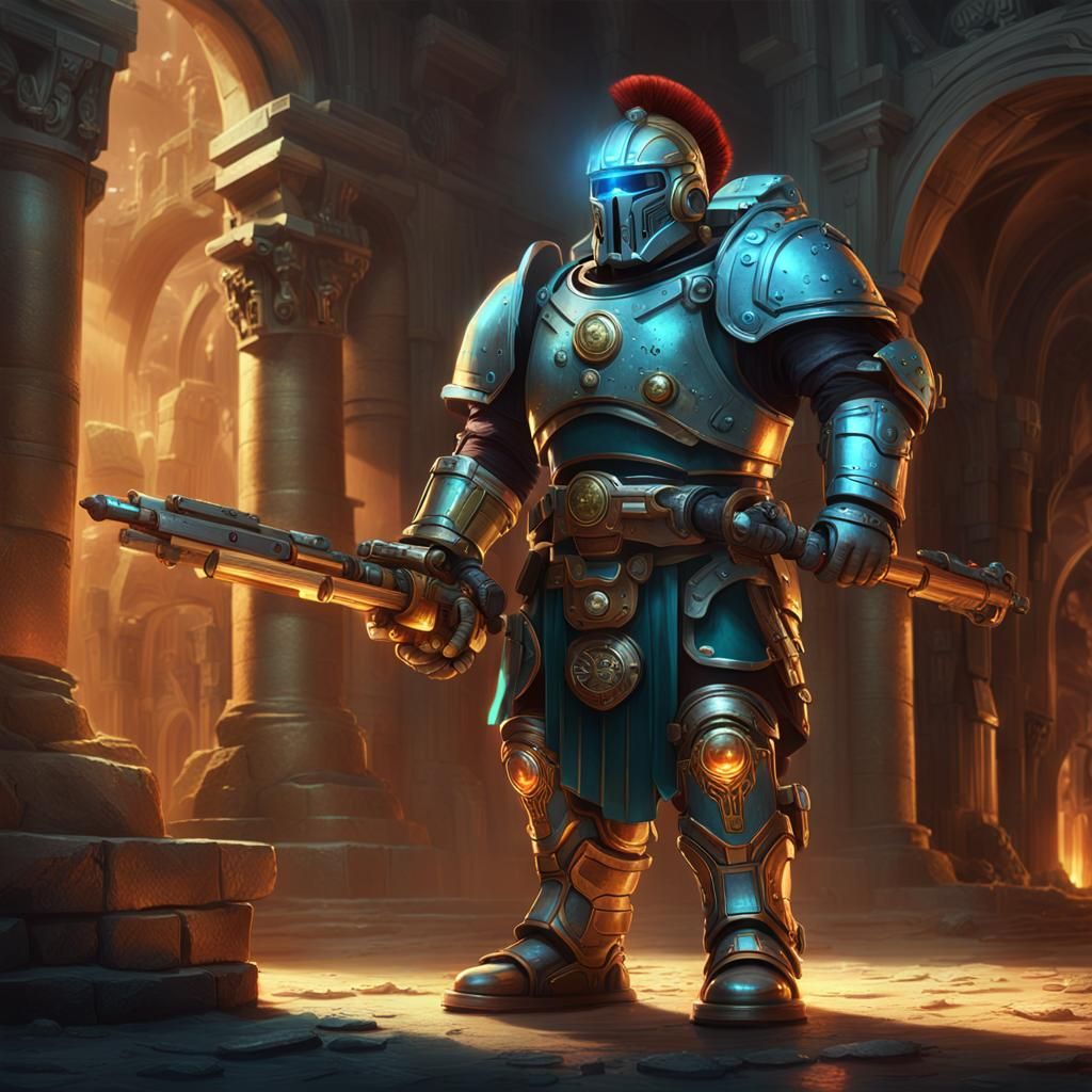 Cyborg Dwarf Legionnaire Concept Art