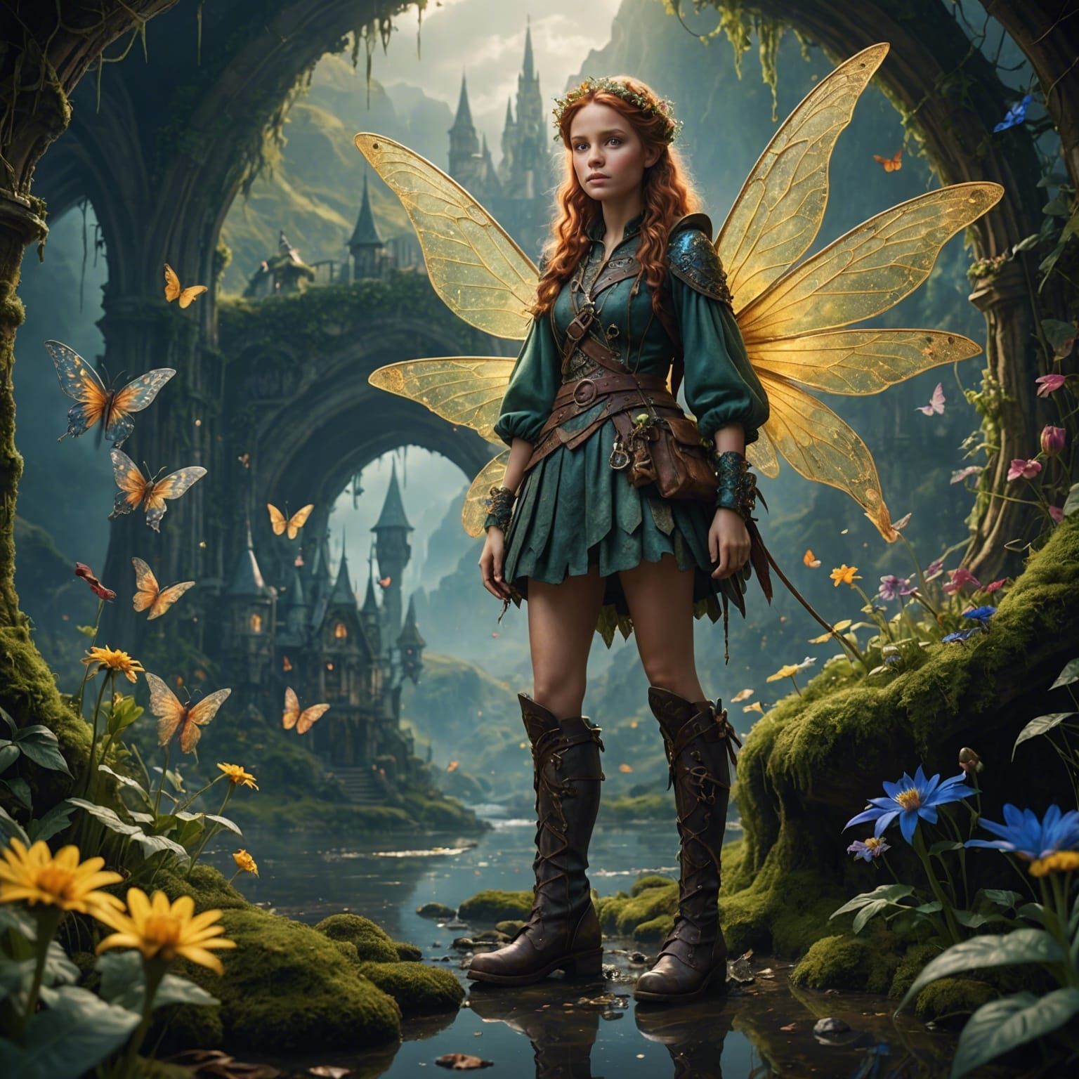 Fairies Wearing Boots: Epic Digital Matte Painting