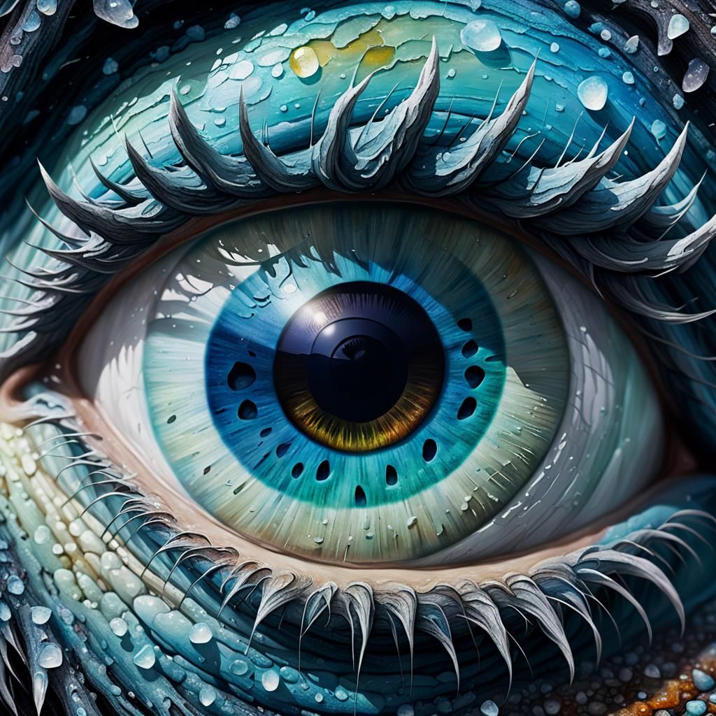 A Macabre Closeup of a Monster's Eye