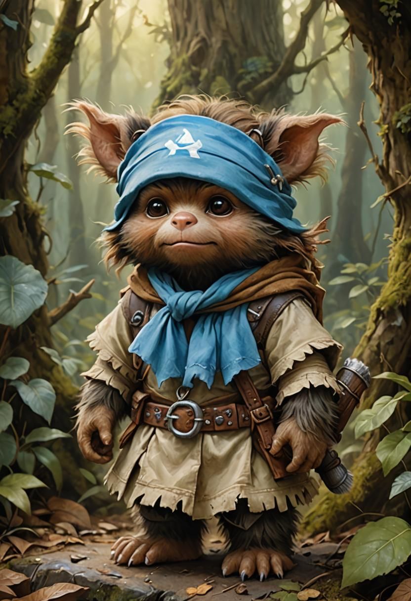 Charming Smorkle Portrait in Whimsical Digital Painting Styl...