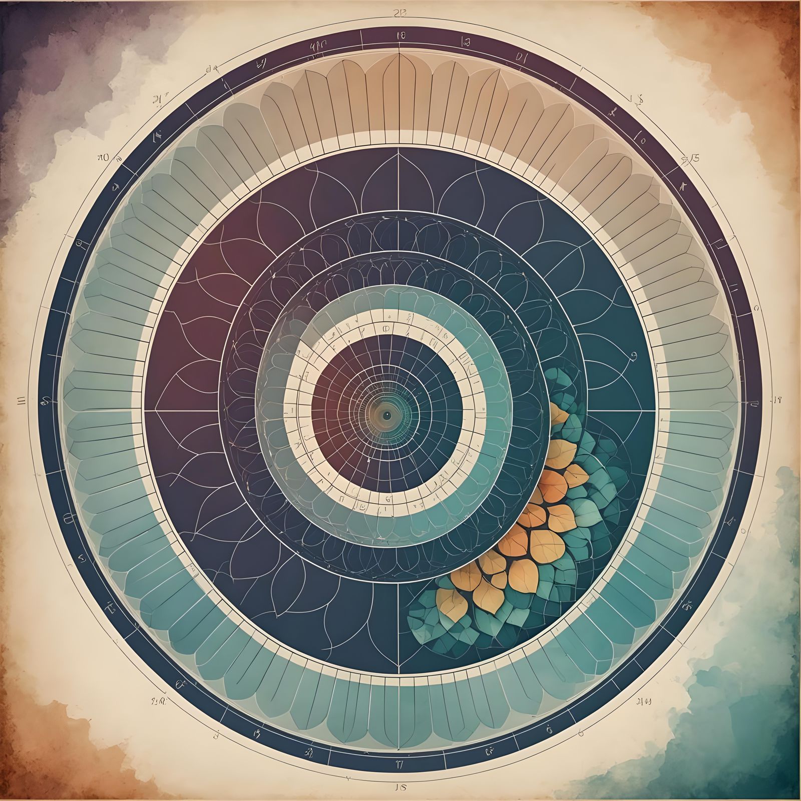 Fibonacci Sequence in Boho Style Poster