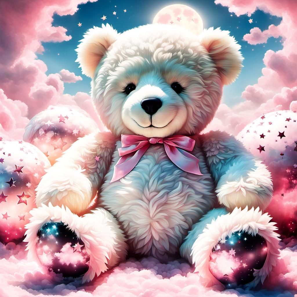 Double Exposure: Giant Teddy Bear's Tea Party