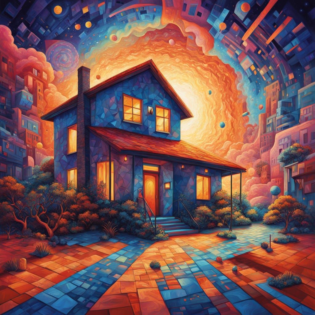 Cosmic House Drifting in Starry Expanse