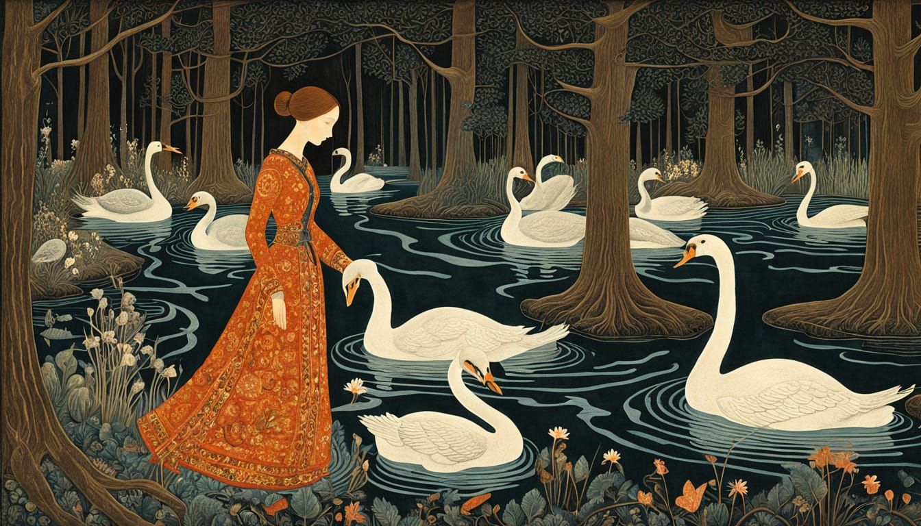 Surreal Women Rise Like Trees in a Vibrant Forest