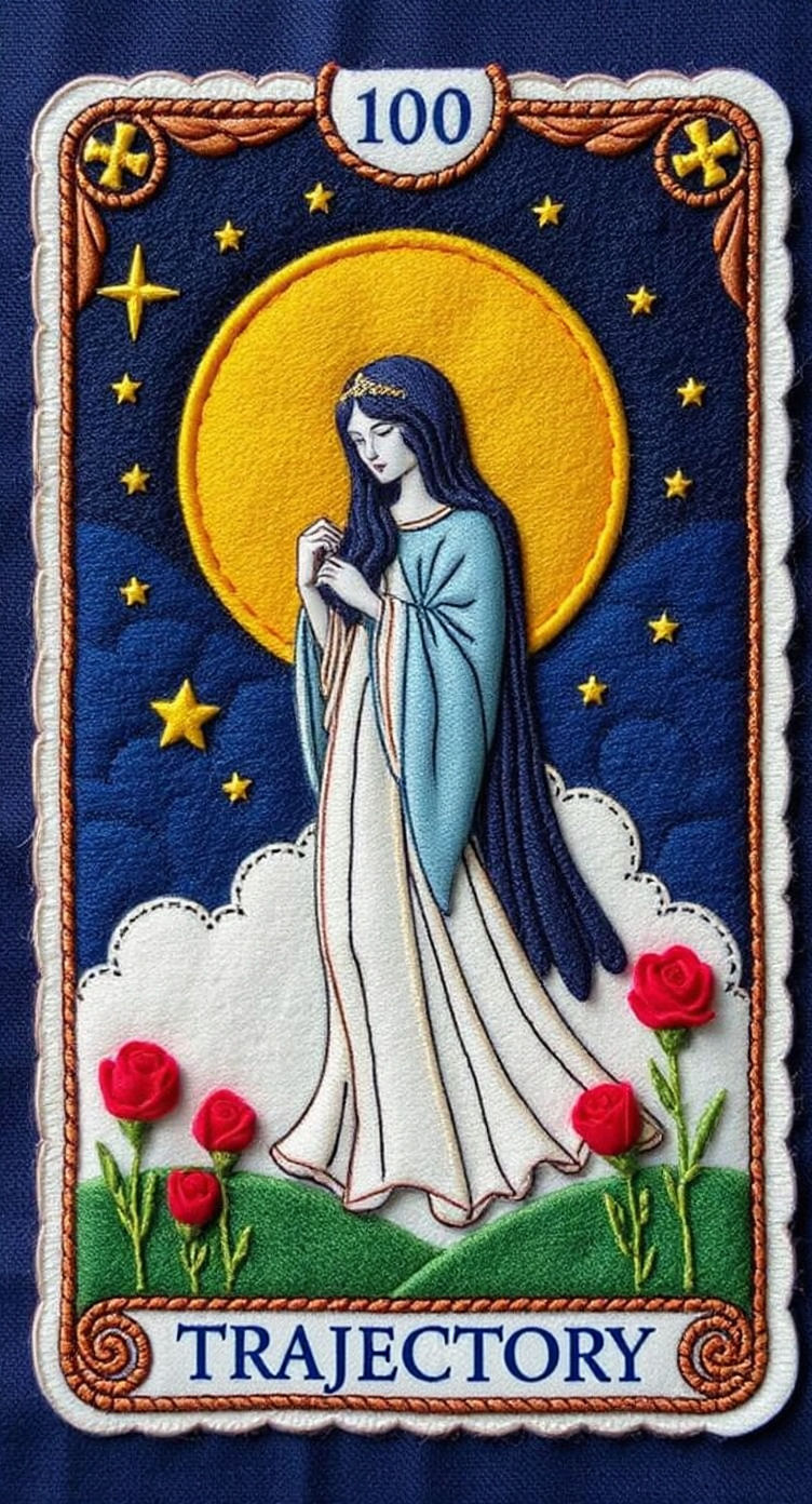 Felt Tarot Card Crafted from Fabric Scraps