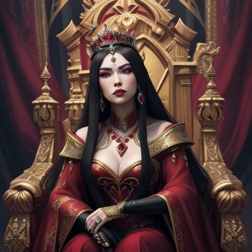 A Regal Queen of Hearts Rules with Beauty and Intensity