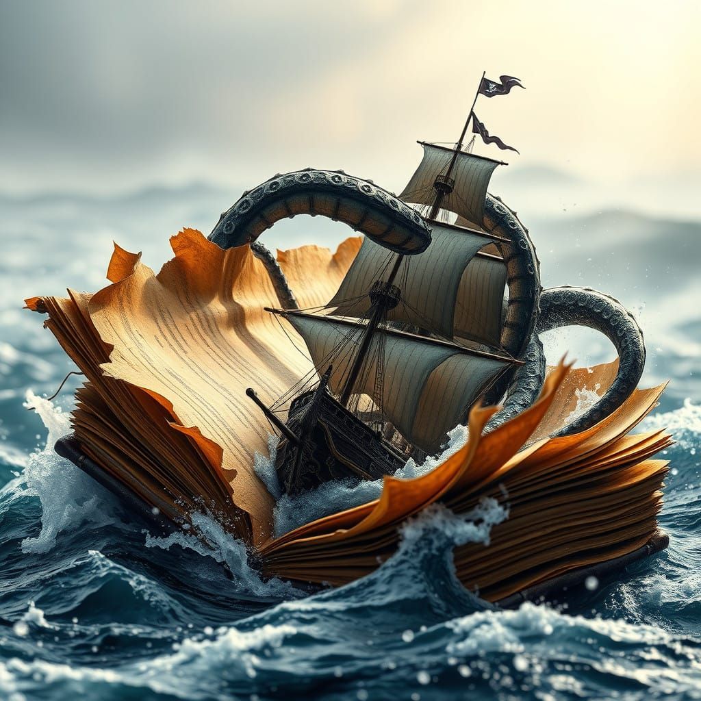 Kraken Emerges from Storybook Pages in Epic Pirate Battle