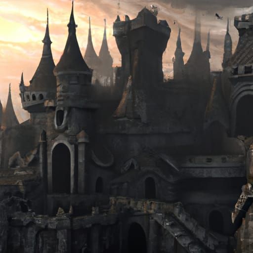Dark Fantasy Castle Concept Art in 8K