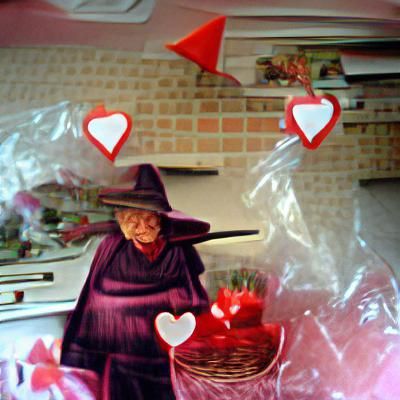 Valentine's Witch Grandmother Generated by AI