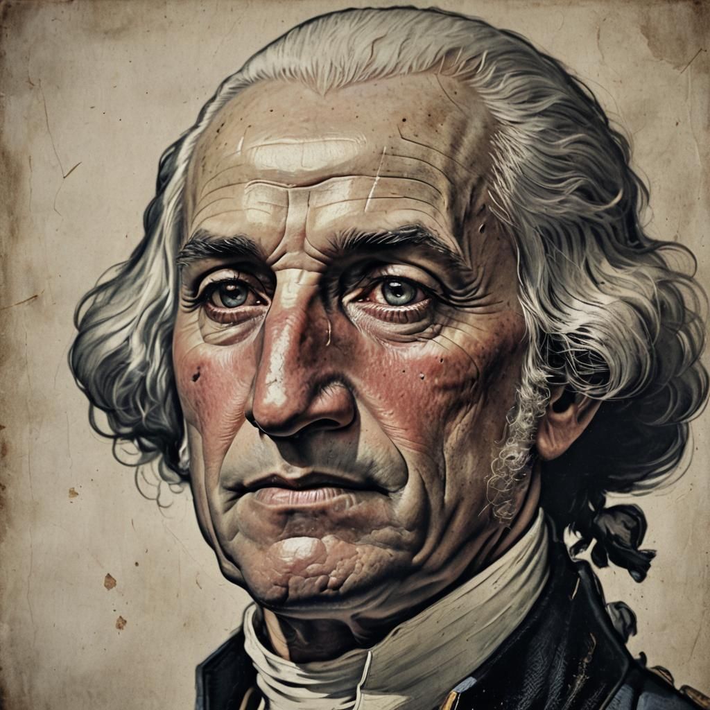 Hyperrealistic Portrait of George Washington