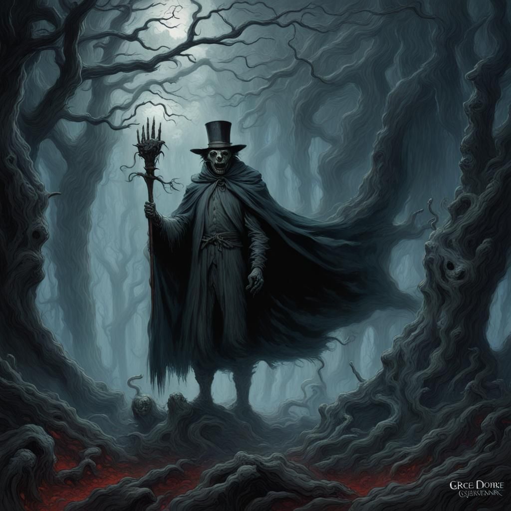 Sinister Horror Scene in the Style of Doré