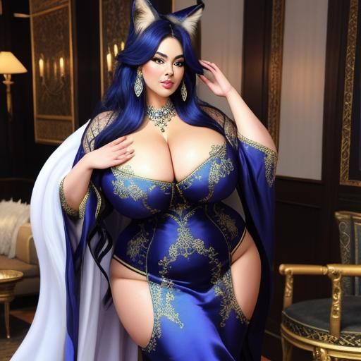 Fox Goddess in Silk and Jewels