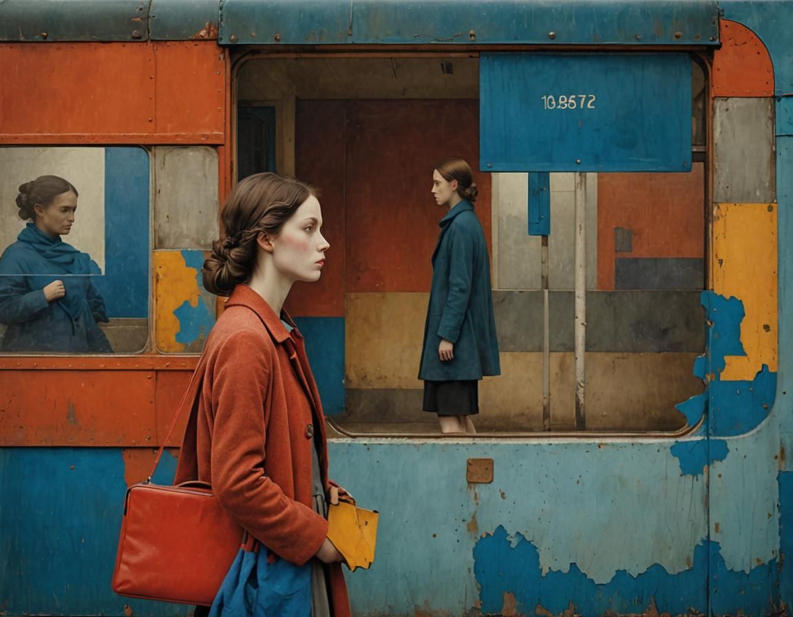 Monochromatic Portrait of Hopelessness in Perfect Compositio...