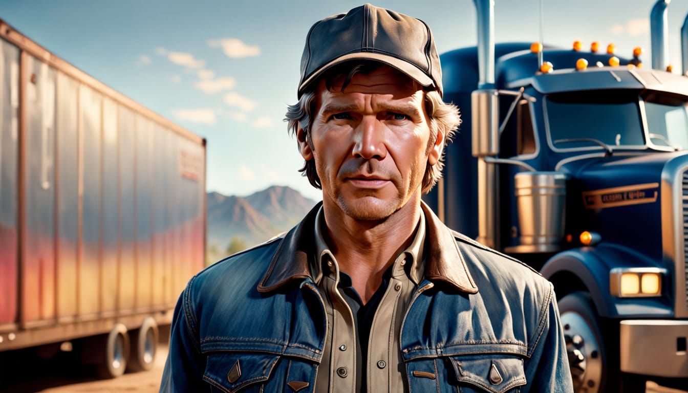 Han Solo as a Weathered Truck Driver