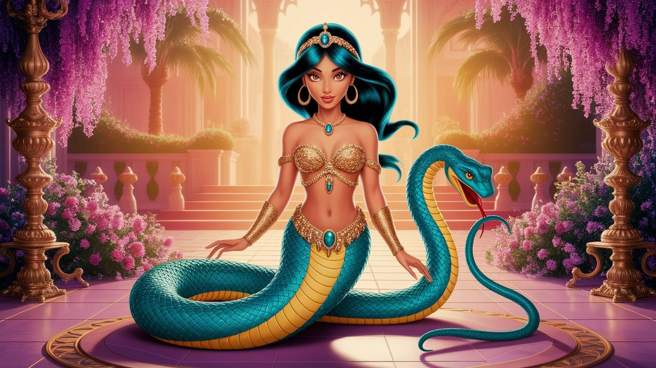 Princess Jasmine as Naga