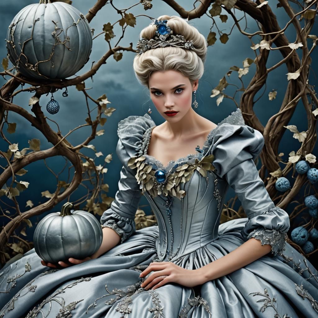 Cinderella in Silver Gown: Vogue Cover Editorial