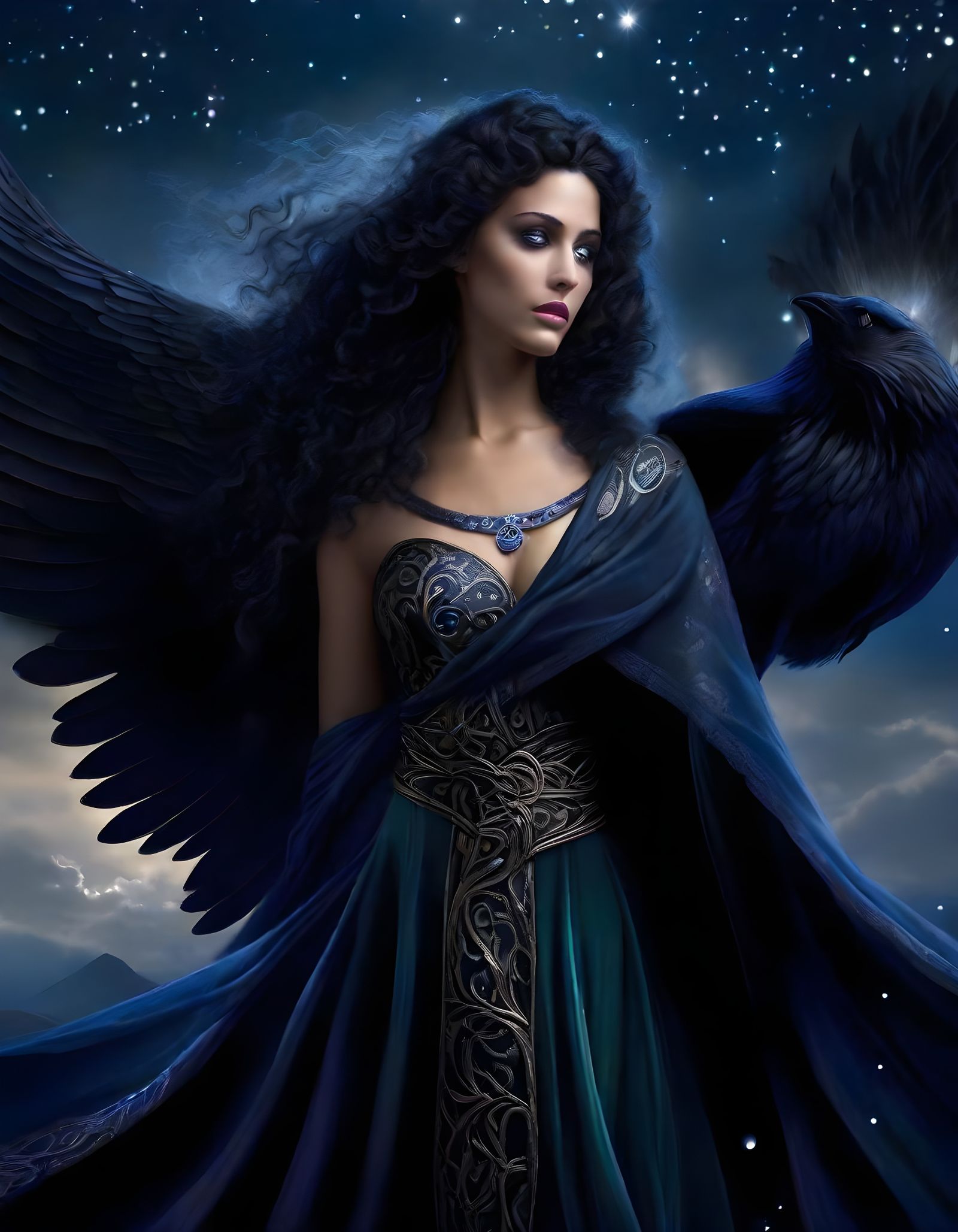 Mystical Celtic Goddess Morrigan of Fate and Prophecy