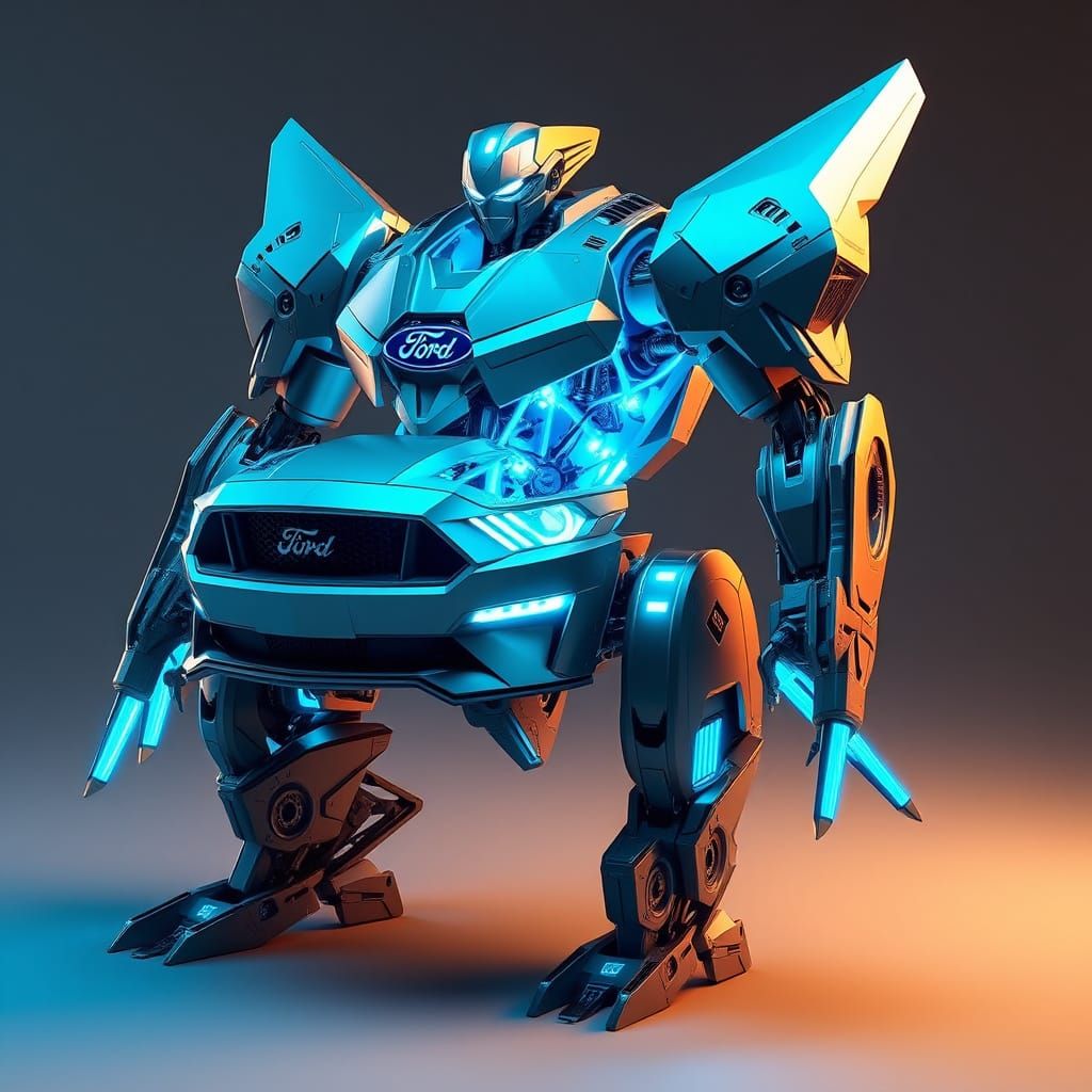 Cybernetic Ford Mustang: Liquid Metal Transformer