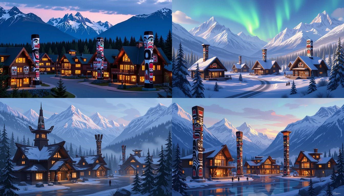 Alaskan Town Concept with Haida Inspired Architecture