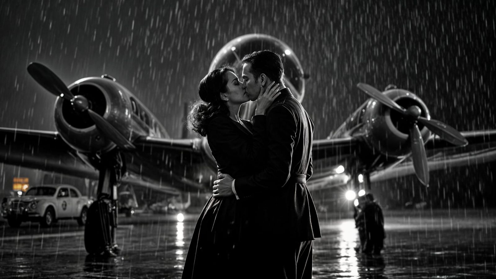 Romantic Goodbye in the Rain, Film Noir Style