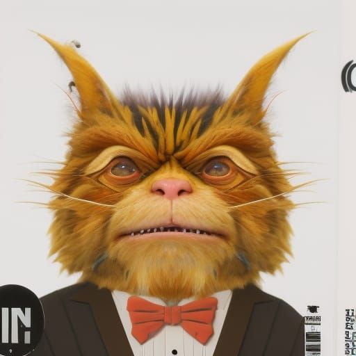 Surreal Pallas Cat Portrait in Van Gogh Style