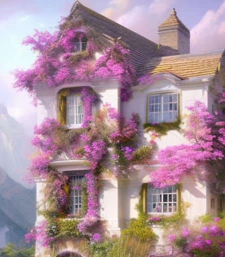 London Townhouse Cloaked in Climbing Flowers