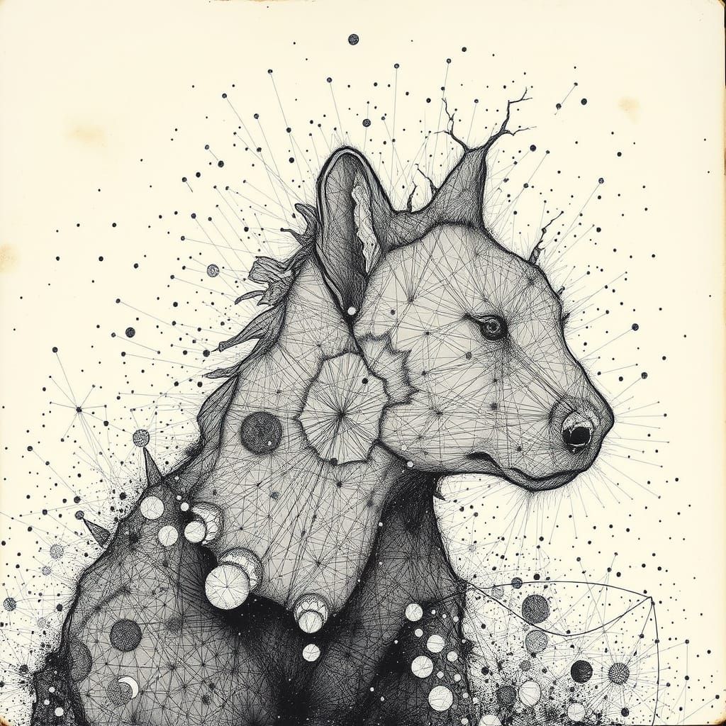 Surreal Portrait in Style of Zdzisław Beksiński