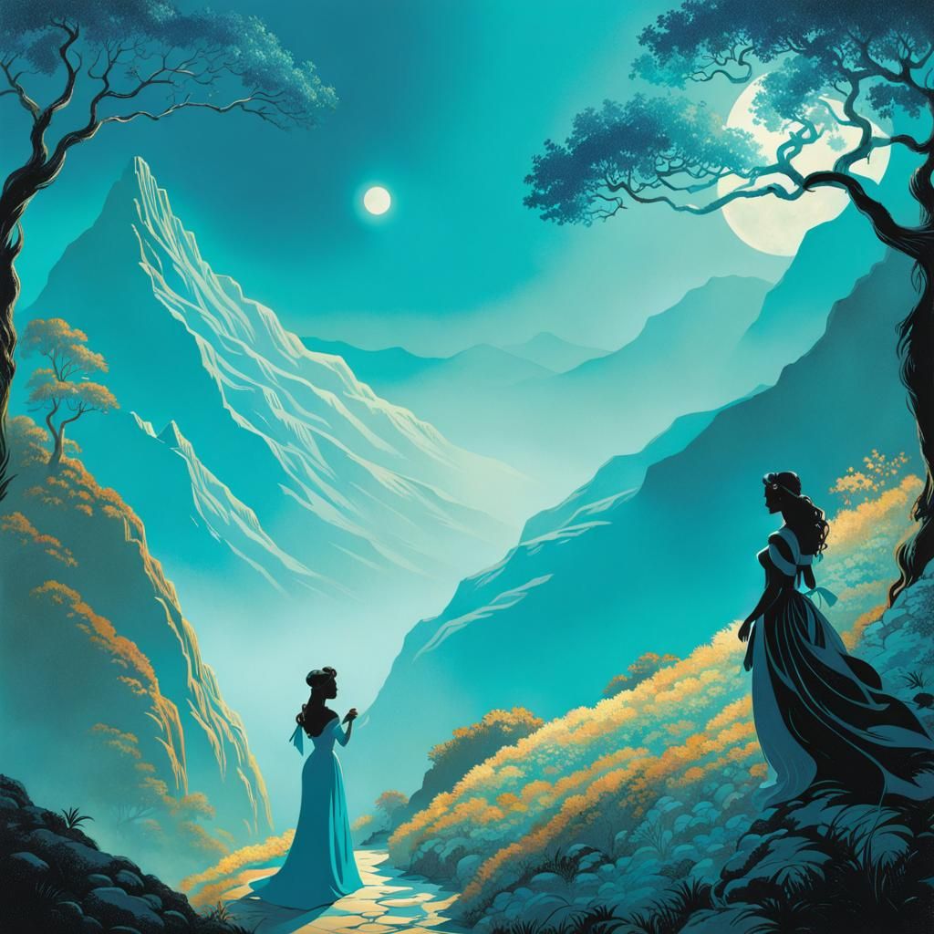 Woman and Capricorn in Reiniger-Style Animation