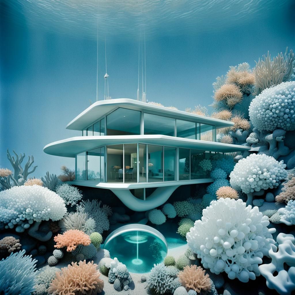 Underwater Living Coral Habitat in Organic Style