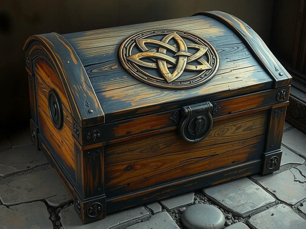 Celtic Knotwork Chest in Fantasy Art Style