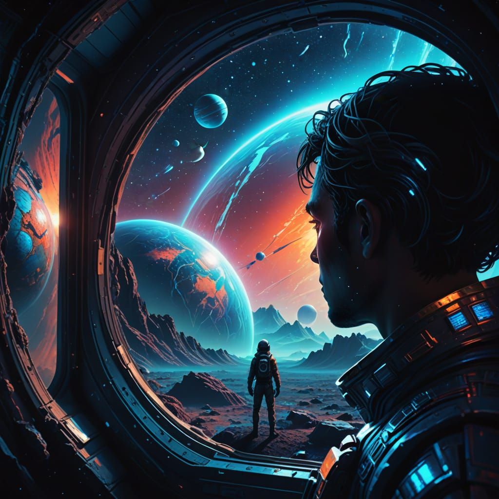 Science Fiction Window to Another Planet