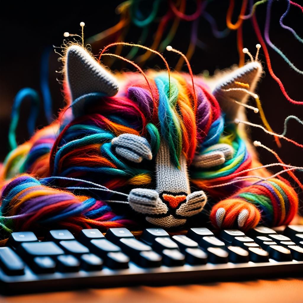 Cozy Cat Nap: 3D Felted String Art