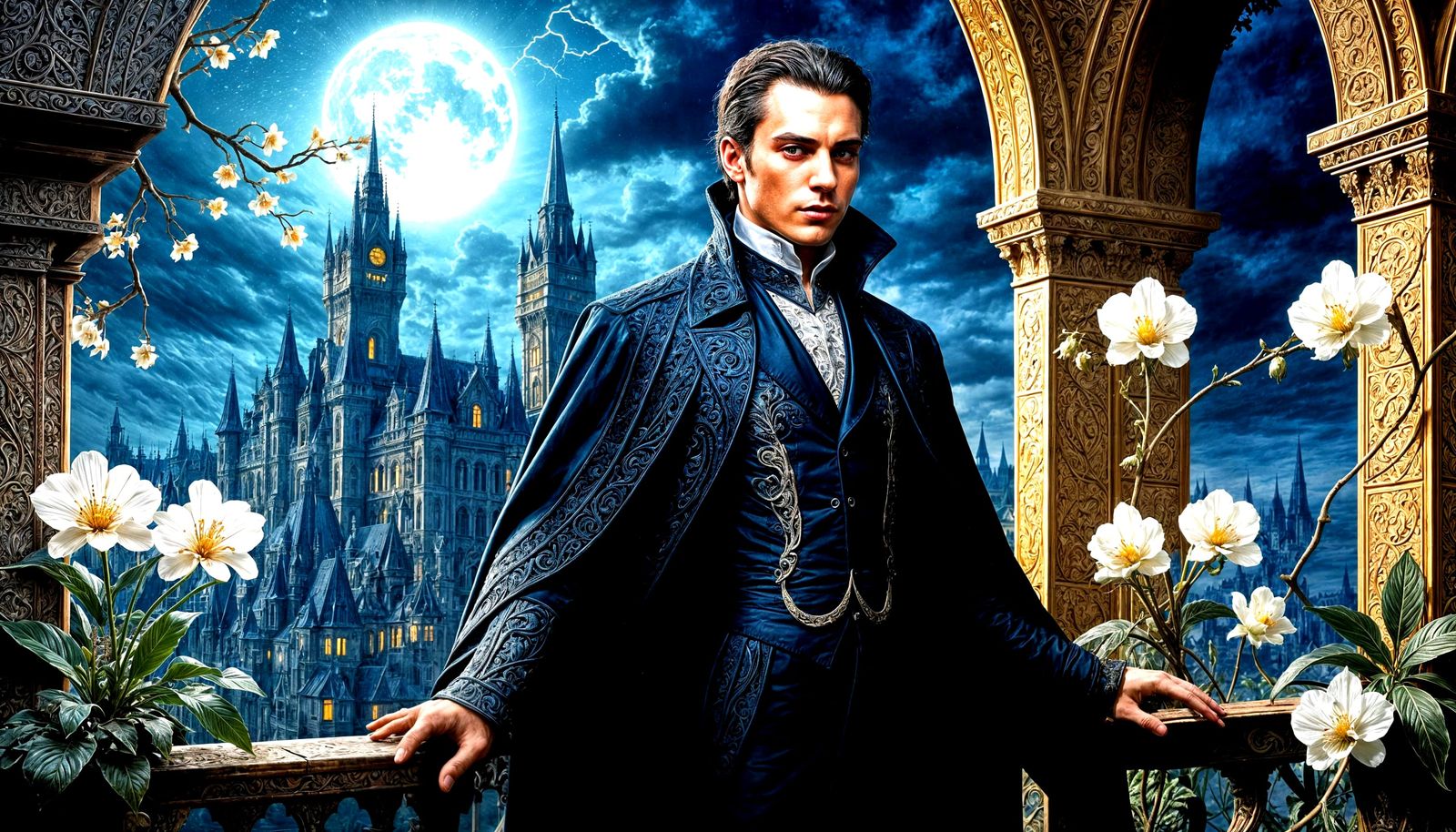 Vampire in Storm: A 1950s Lithograph