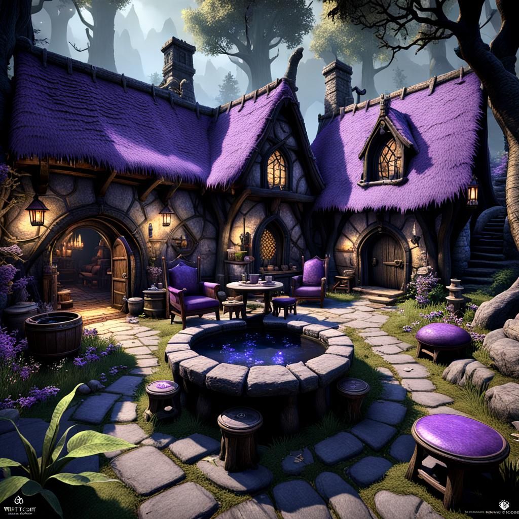 Magical Rock Cellar with Witch Cottage Decor