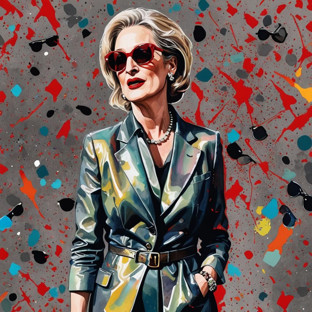 Meryl Streep as Miranda Priestly: Fashion Illustration