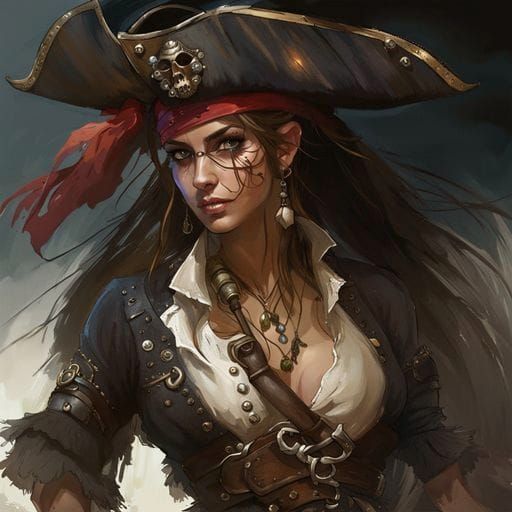 Fantasy Portrait of Pretty Pirate in Royo Style