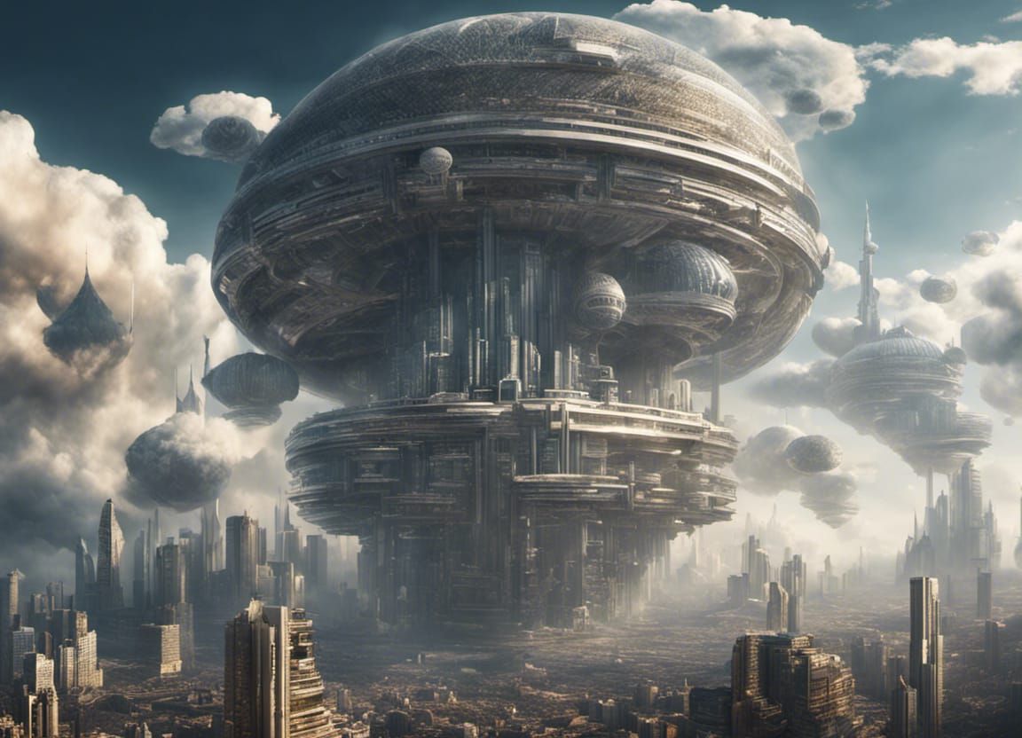 Ethereal Cloud City in Photorealistic CGI Style