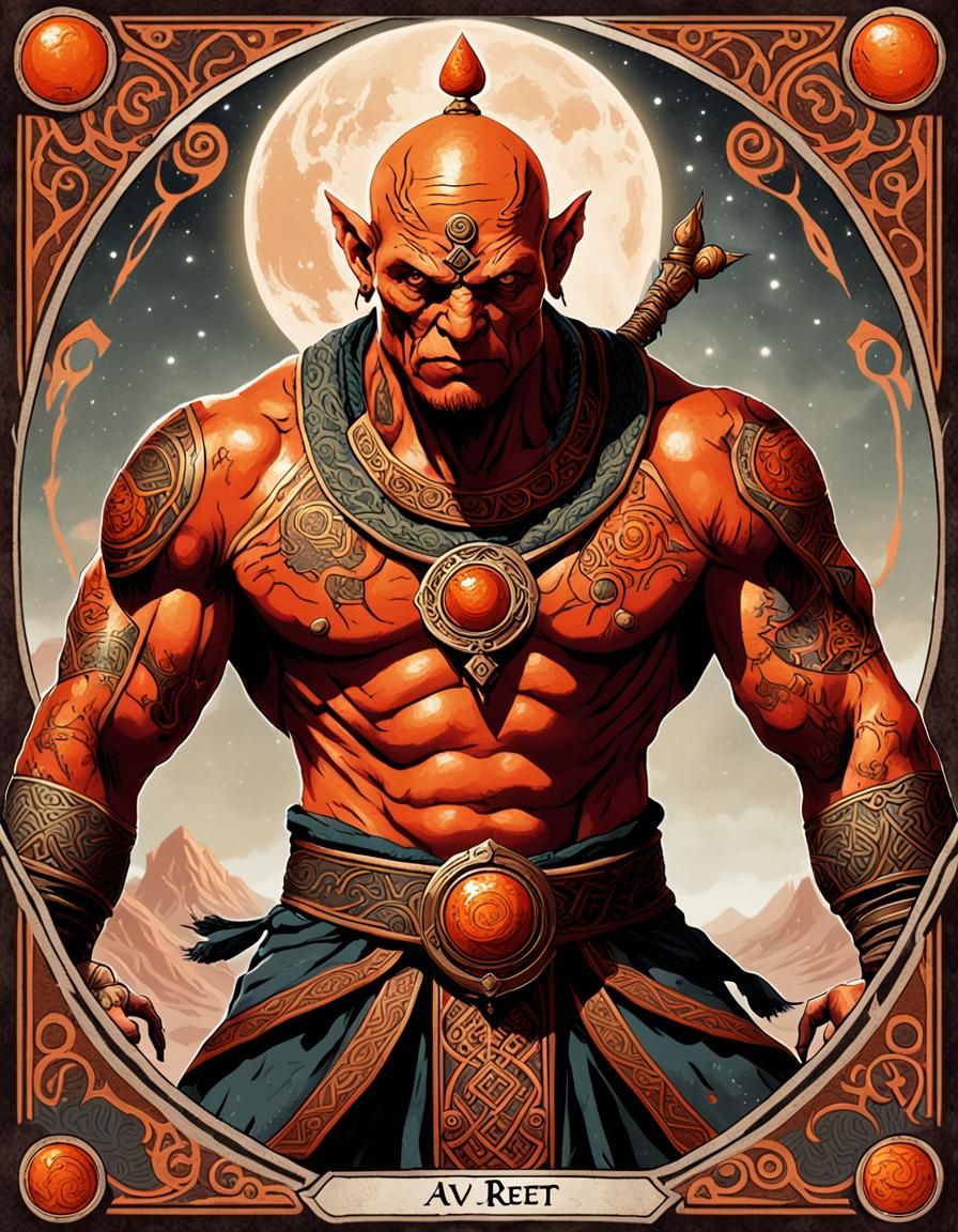 Tarot Card of Av Reet, Lord of Djinn