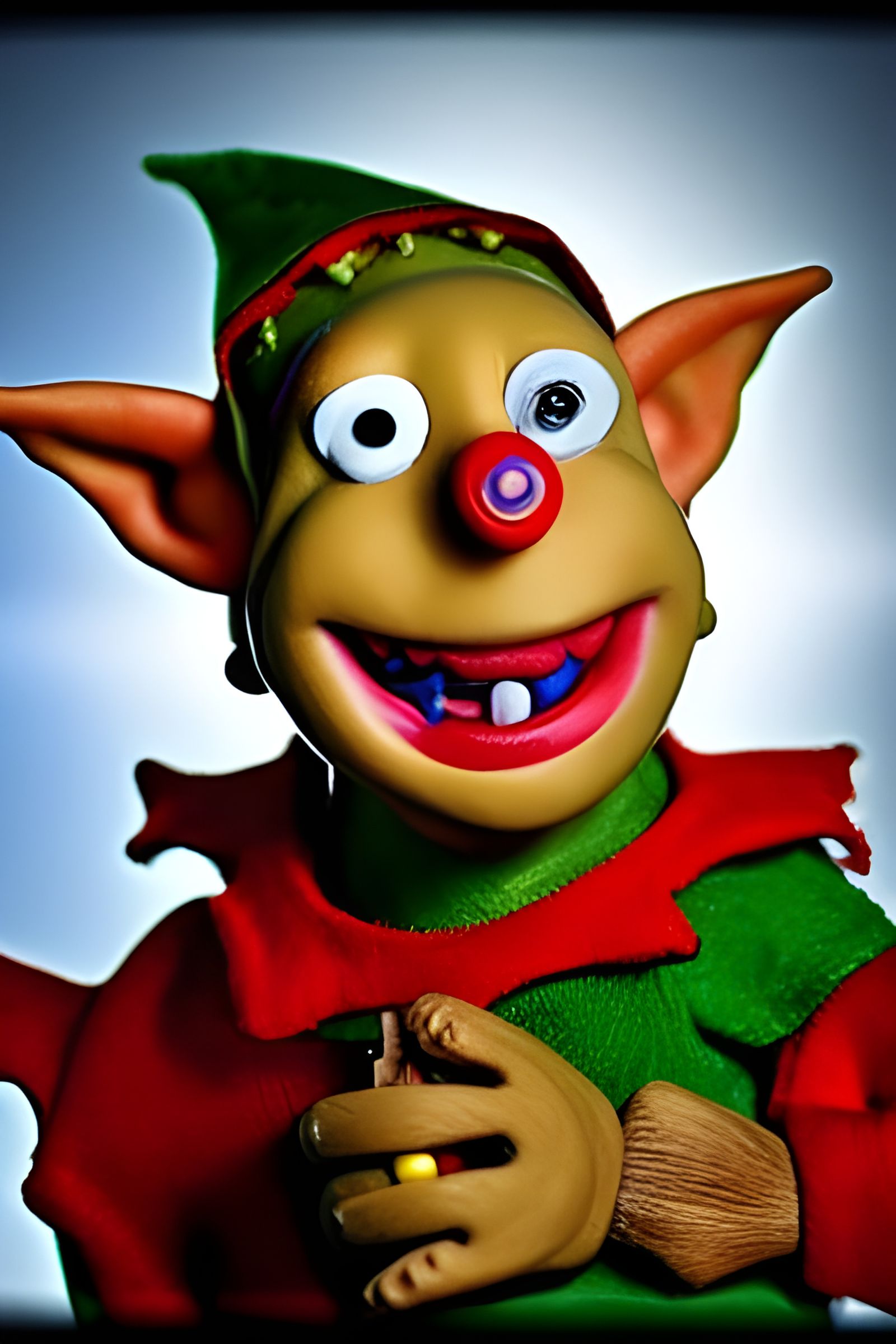 Post-Apocalyptic Goblin Portrait with Magic Artifacts