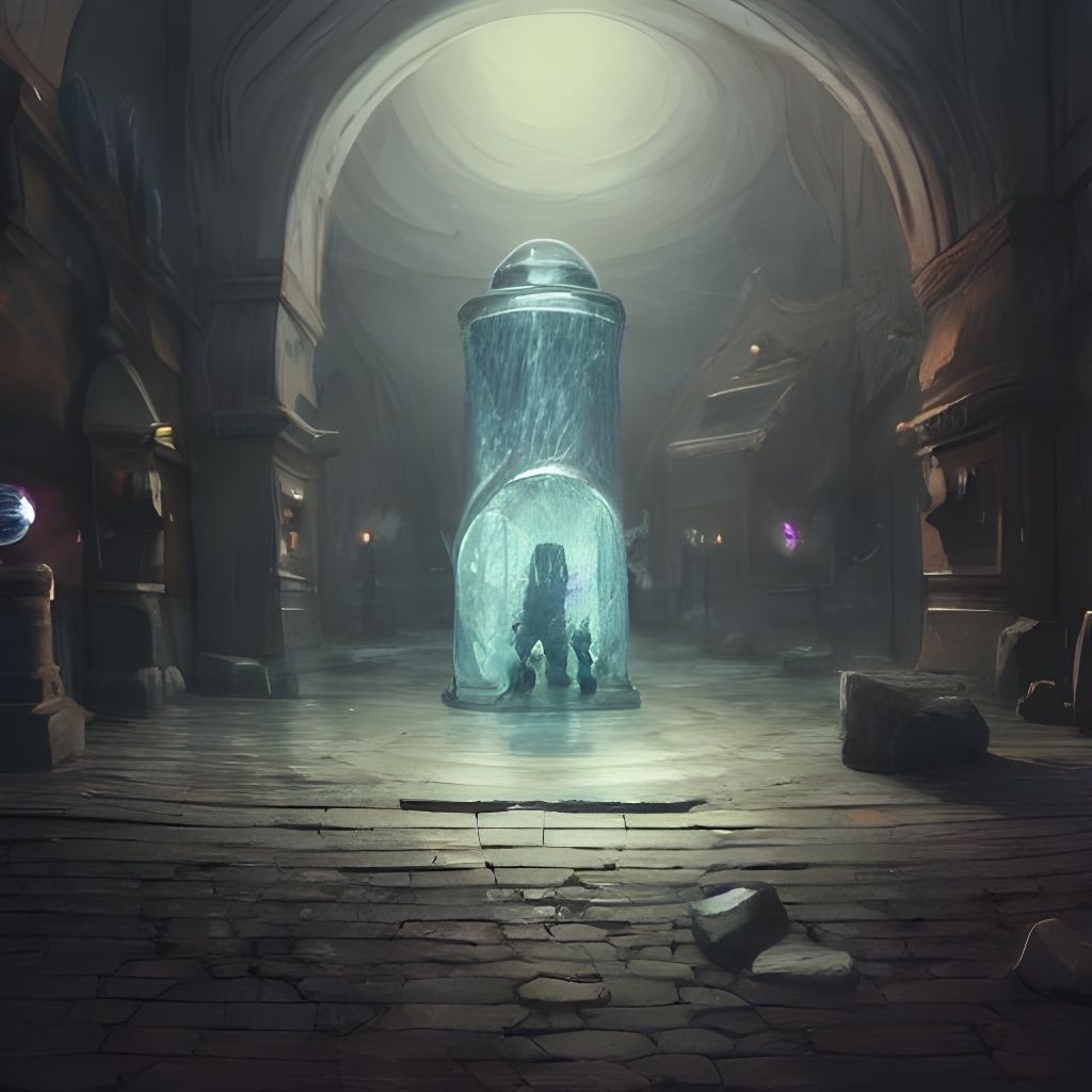 Man Encased in Crystal, ArtStation Fantasy Style