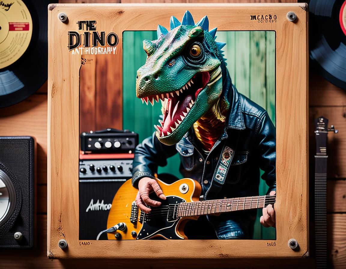 Punk Dino Album Cover Art: Macro Photography