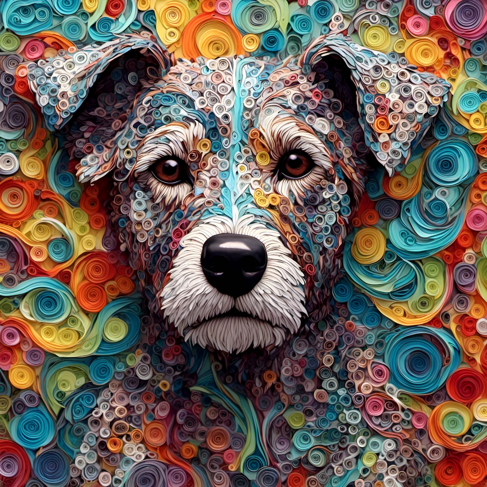 Surreal 3D Dog with Unnatural Lighting