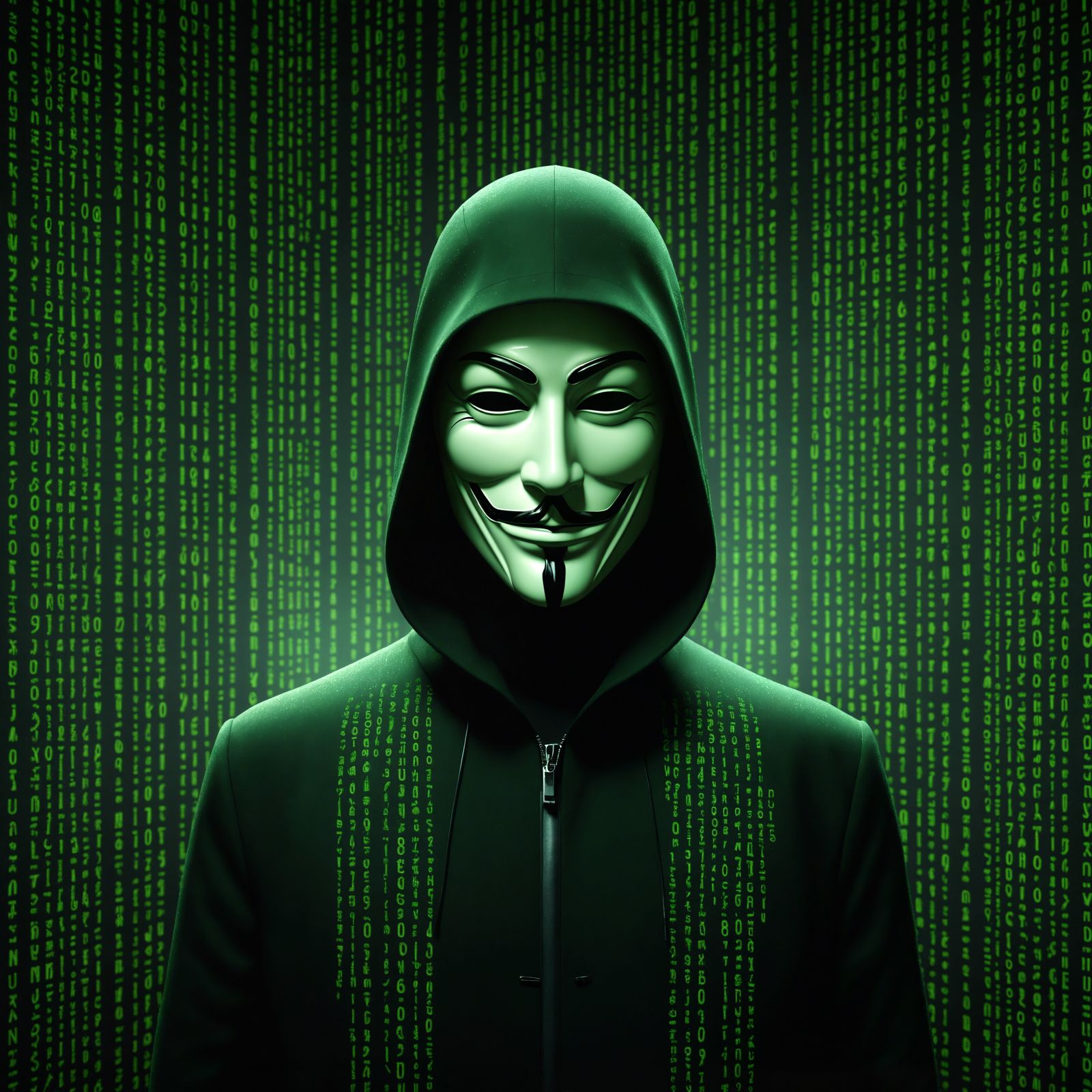 “Anonymous” sucht "Fake News" in Matrix Code style