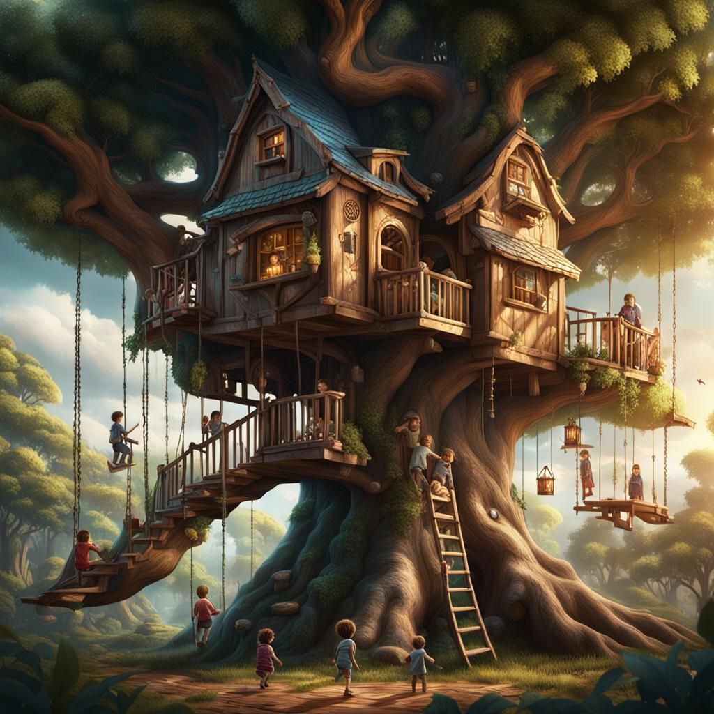 Children's Treehouse Fantasy Concept Art