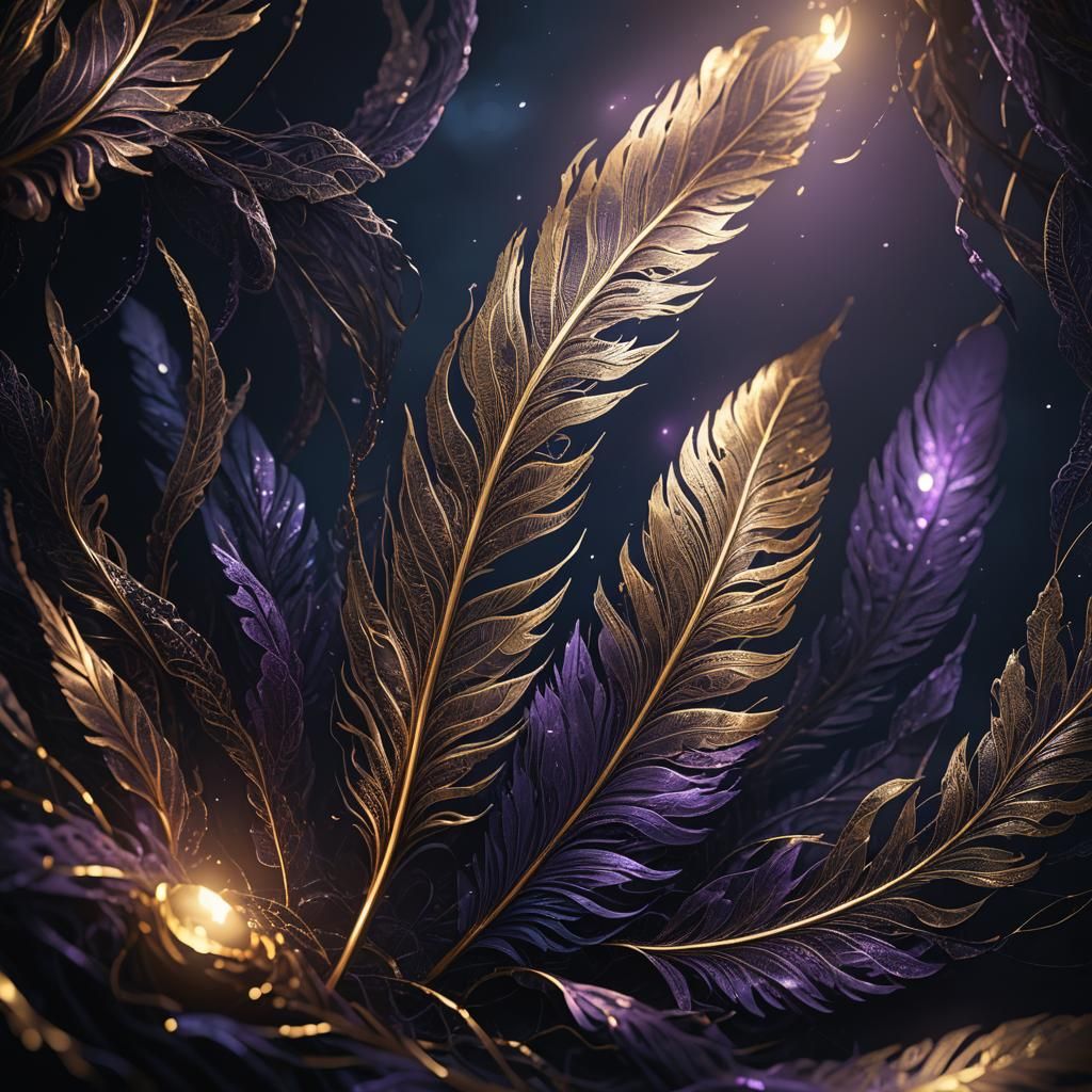 Lace Feather in Dark Fantasy Illustration