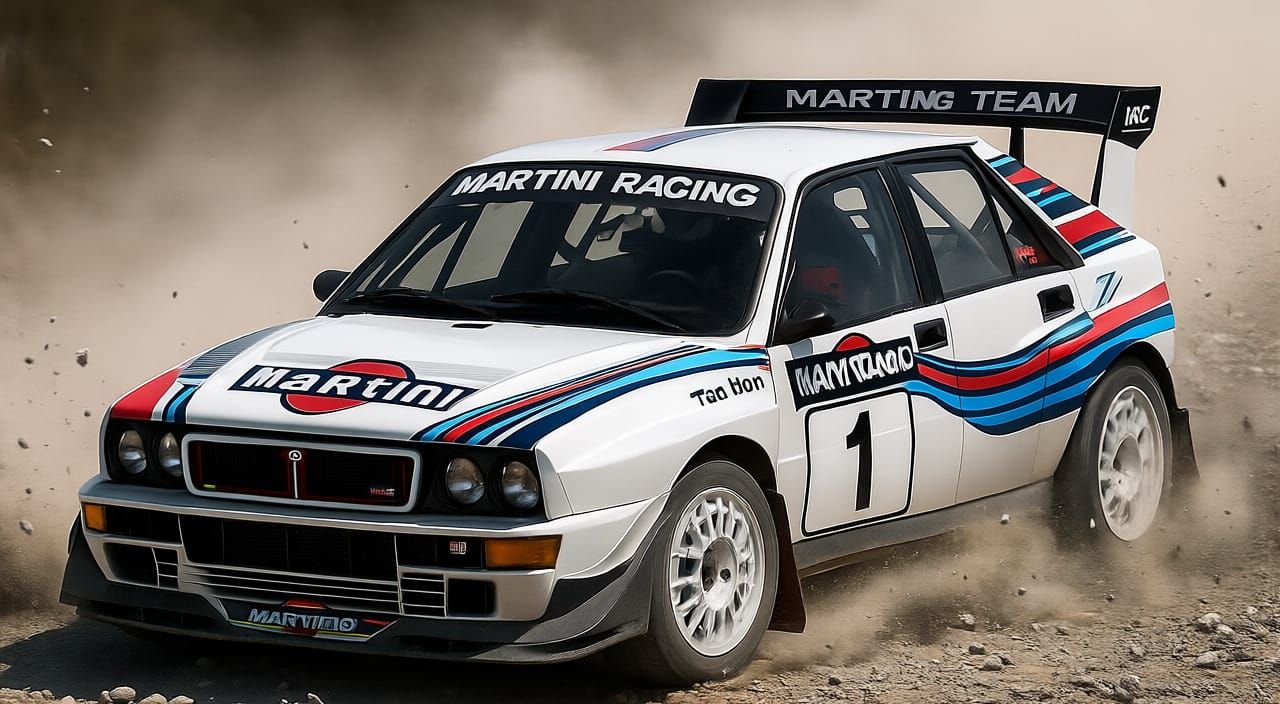 Modern Rally Car Redesign: Lancia Delta HF Integrale Martini...