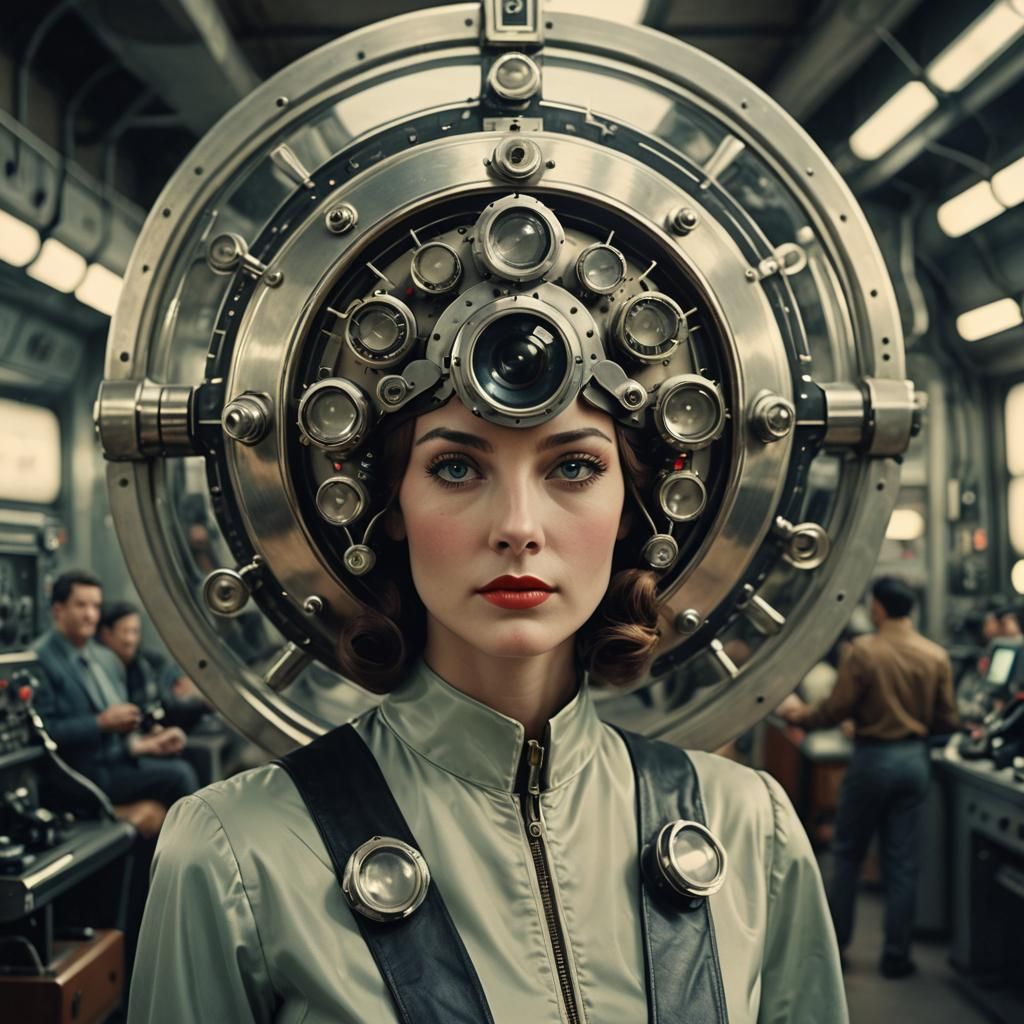 Inventive Retrofuturistic Liminal View of Vintage Tech