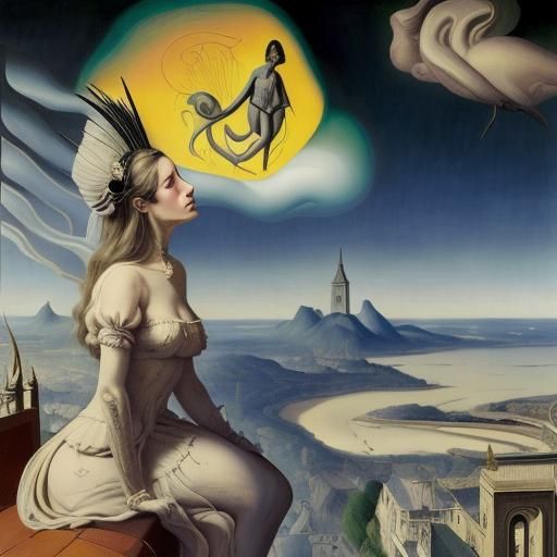 Surreal Dreamscape Inspired by Dalí and Bosch